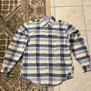 Brooks Brothers Blue and Cream Plaid Shirt